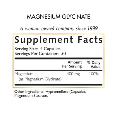 Magnesium Glycinate - High Absorption Supplement for Muscle and Nervous System Health