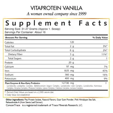 Vita Protein Vanilla 17.5 OZ (500 GR) | Coco March