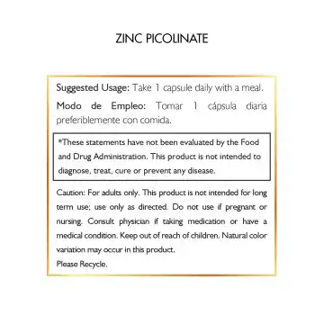 Picolinato de Zinc 50 Mg | Coco March