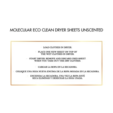 Molecular Eco Clean Dryer Sheet Unscented | Coco March